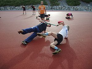 Johannes and Erich performing a demanding exercise.