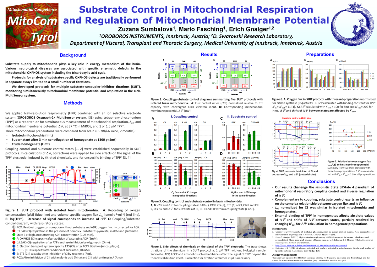 Sumbalova Z, Fasching M, Gnaiger E (2011) Substrate control in mitochondrial respiration and regulation of mitochondrial membrane potential. Abstract Mitochondrial Medicine Chicago.